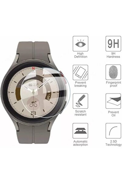 Generic Tempered glass screen protector compatible with Samsung Galaxy Watch 5 Pro 45mm (2-pack)