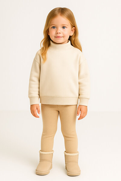 Motebarn Wear Leggings pentru fetiță material reiat