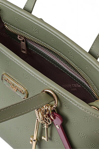 Pierre Cardin Green Women's Handbag with Logo Detail 05Pc25K102-P