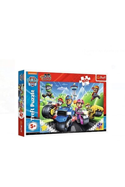 Trefl Puzzle Paw Patrol cu vehicule, 100 piese, 41×27, 5 cm, Trefl, 5+