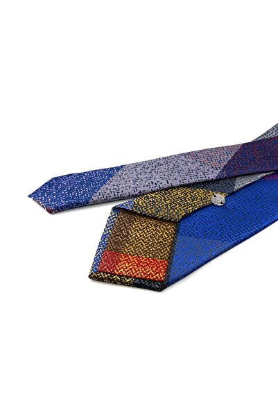 Kravatkolik Sand Pattern Multi-Colored Patchwork Tie Kk13224