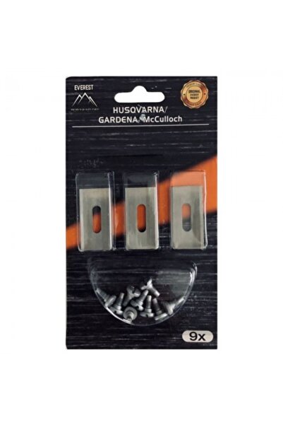 Everest Set of 9 Replacement Blades for Robot Lawn Mowers Husqvarna, Gardena, McCulloch - 35.8 mm