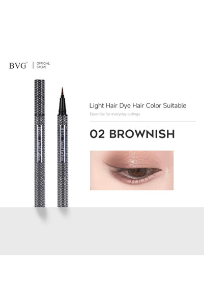 BGV Liquid eyeliner, Waterproof Eyeliner, 02# Brown, 0.8 ml
