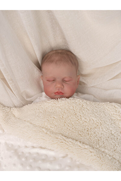 Atölye Eda Exclusive Lamb Wool Baby Blanket 90X100 cm Double Sided Sheep Wool Blanket 90X100