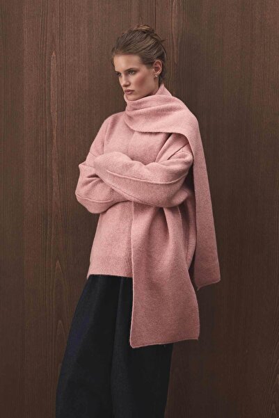 Hooopstore Soft Textured Soft Pink Scarf