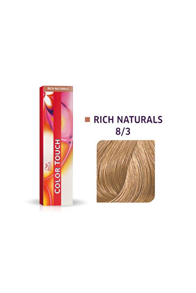 Wella Professionals Color Touch Ammonia-Free Semi-Permanent Hair Dye 8/3 Golden Light Blonde 60 ml