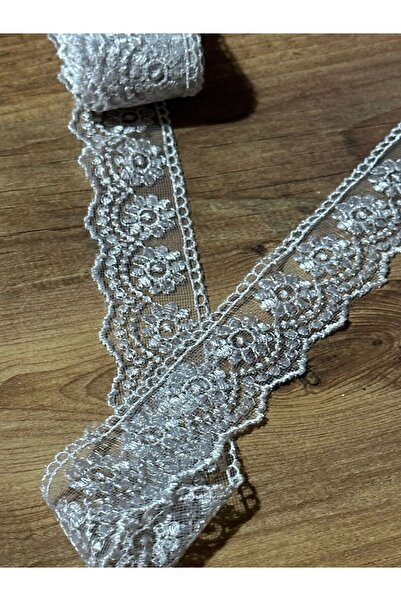 efem gipür Sarma Papatya Guipure Lace Ribbon 8.50 m Total Price Tablecloth Gray