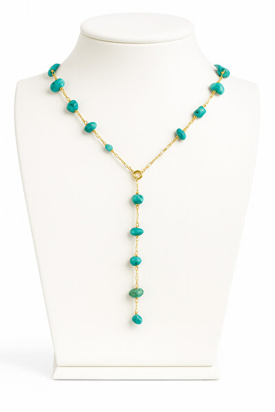 ÇAĞ MODA AKSESUAR قلادة من حجر الفيروز