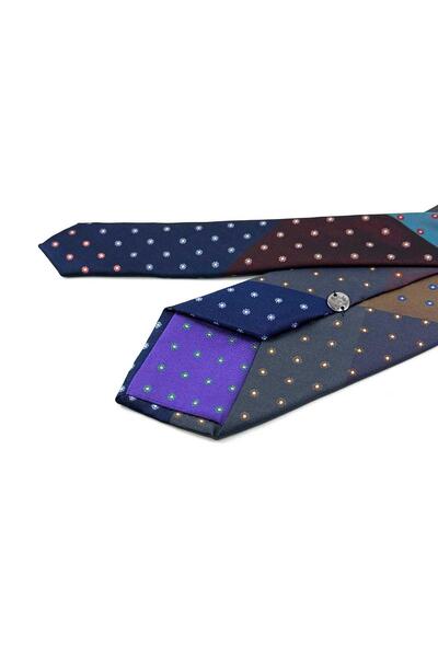 Kravatkolik Polka Dot Pattern Multi Color Patchwork Tie Kk13286