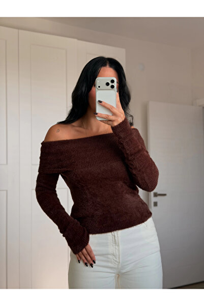 Myra سترة مادونا ذات ياقة مزخرفة - بني