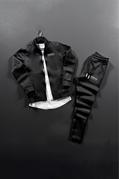 ByFourMan Men's Ambi̇ti̇ons Ba Printed Scuba Tracksuit Set with Ermuarli Pockets