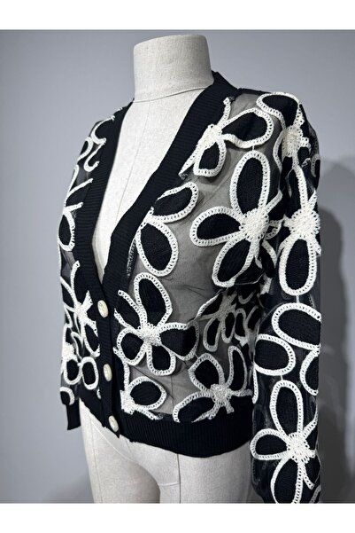 SÜZENE BUTİK SÜZENE DETAYLI TÜL HIRKA