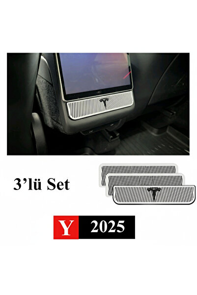 PL DİZAYN طقم فتحات تهوية خلفية وتحت المقعد متوافق مع تسلا موديل واي 2025+ - ...
