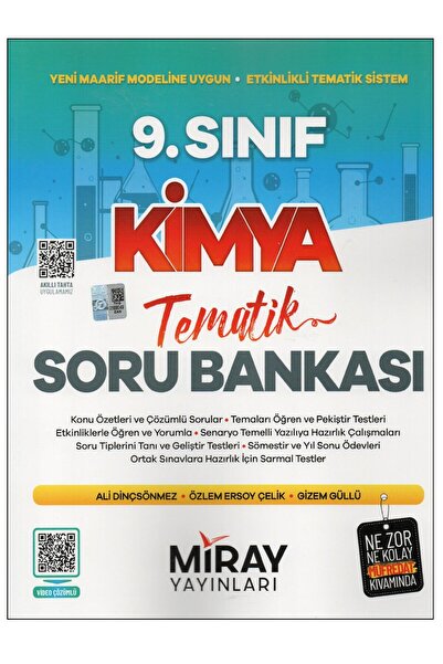 Miray Yayınları Miray 9. Sınıf Kimya Tematik Soru Bankası
