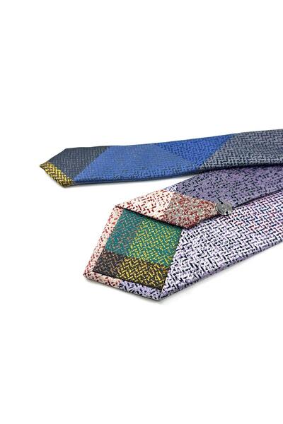 Kravatkolik Sand Pattern Multi-Colored Patchwork Tie Kk13284