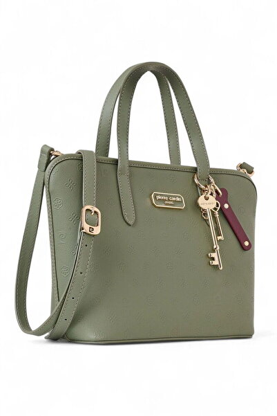 Pierre Cardin Green Women's Handbag with Logo Detail 05Pc25K102-P