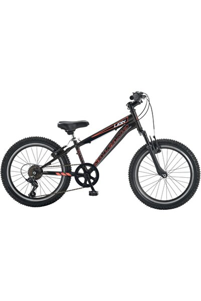 Salcano Lion 20 erkek çocuk bisikleti, vitesli siyah kırmızı