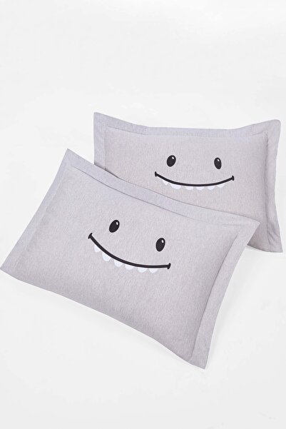 Eponj Home 2li Yastık Kılıfı Oxf. Lububu Gri