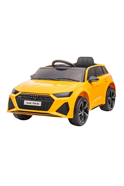 Audi Masinuta electrica pentru copii RS6 Yellow cu roti EVA 70W, telecomanda,...
