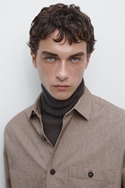 Massimo Dutti Cepli melanj ince gömlek ceket