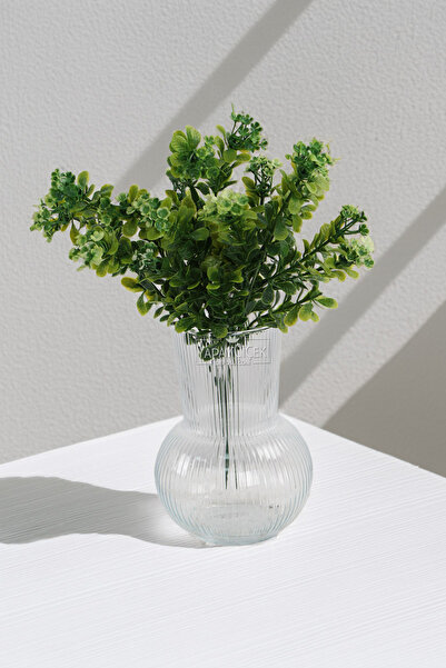 Yapay Çiçek Deposu Artificial Powdered Enamel Pritik Plant 38 cm Green