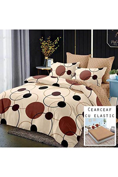 Patul Lenjerie de pat, Bumbac Finet, Pucioasa, Pat Dublu, 2 Persoane, Cearceaf cu elastic