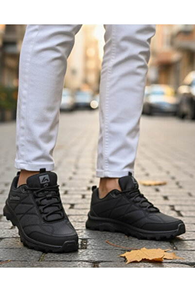 homiro Ανδρικά αδιάβροχα αθλητικά παπούτσια με σόλα από πολυελαίους - Μαύρο