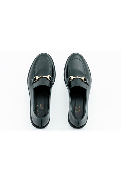 Tuna Genuine Leather Eva Sole Buckle Detailed Loafer Women's Shoes - Z126-18