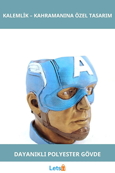 Letsii حامل أقلام من البوليستر بتصميم كابتن أمريكا، منظم سطح المكتب بتصميم ال...