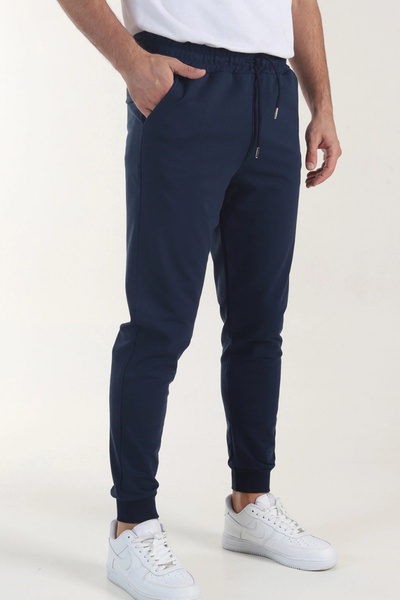 EXSPORT Italian Cut Compact Side Pocket Ribbed Slimfit Track Pants