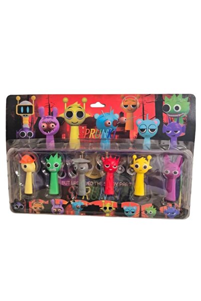 Sprunki Set of 6 Figures, 3-6 cm