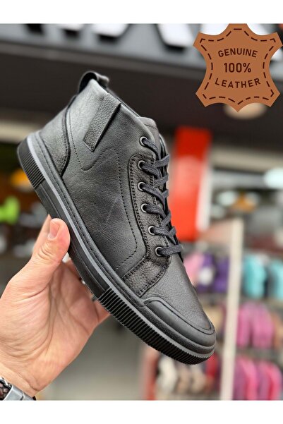 AYAKCİTY Erkek Hakiki Deri Ortopedik Günlük Yarım Bot