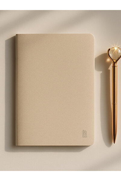 Paperoma Metalik Işıltılı Soft Powder Kapaklı Çizgisiz Defter 30 Yaprak Ivory...