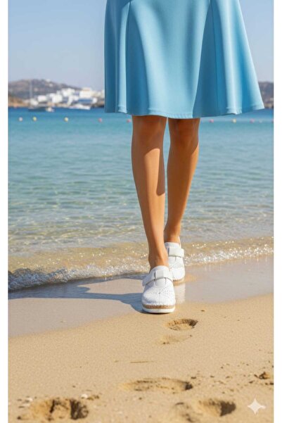 Zenvea Papuci de zi cu zi pentru femei Renda, ortopedici și anatomici, din piele naturală în 5 puncte