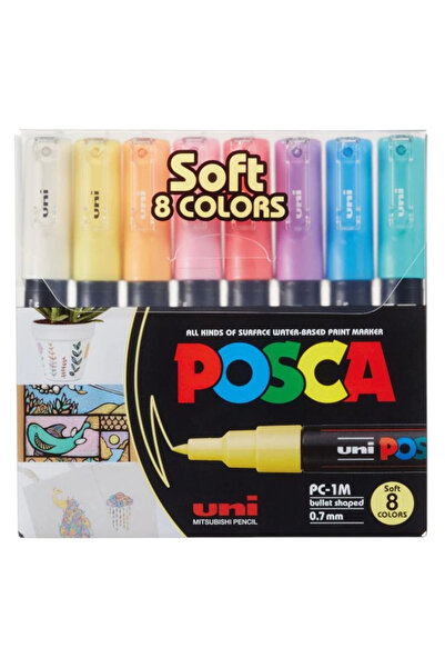 UNİ-BALL قلم تحديد بوستر يونيبال بوسكا 0.7 ذو أساس مائي بألوان ناعمة، مجموعة ...