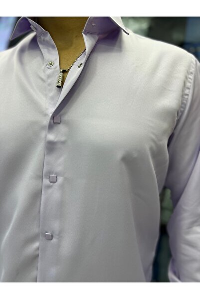 PASSERO Slim Fit Snap Fastener Σατέν πουκάμισο