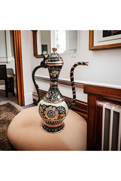 Bakır Center Bakır İbrik Bakır Oyma El İşlemeli Osmanlı İbrik 22*8 CM Lengerl...