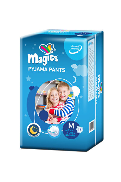Sleepy Scutece-chilotel, MAGICS PYJAMA Pants-marimea M (7), 17-30 kg, 15 bucati