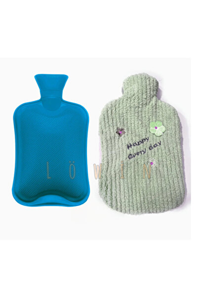 Löwin Yumuşak Peluş Kılıflı 2 Lt El Geçmeli Sıcak Su Torbası - Yeşil