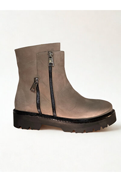 Freefoot Krem Hakiki Nubuk Kadın Bot