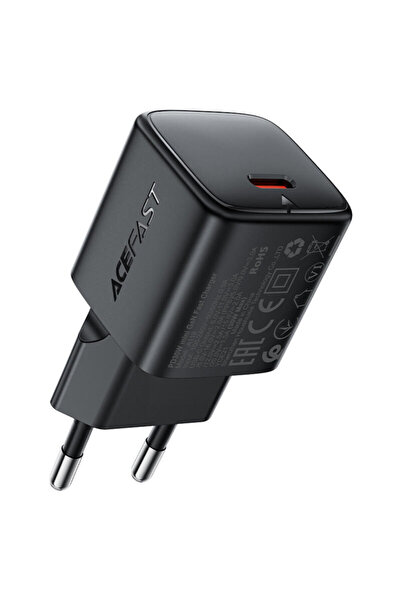 Acefast Încărcător de perete Mini GaN Type-C PD 30W A118, negru