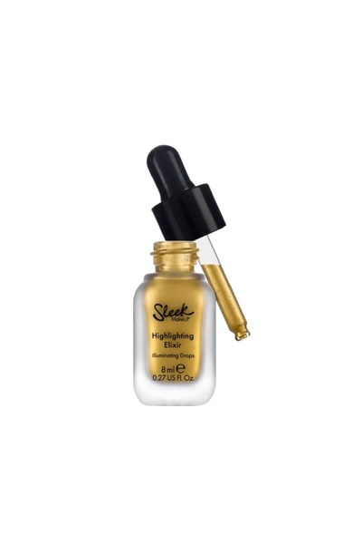 Sleek MakeUP Elixir Liquid Highlighting Drops For Shoulders & Decollete Gold 8 ml