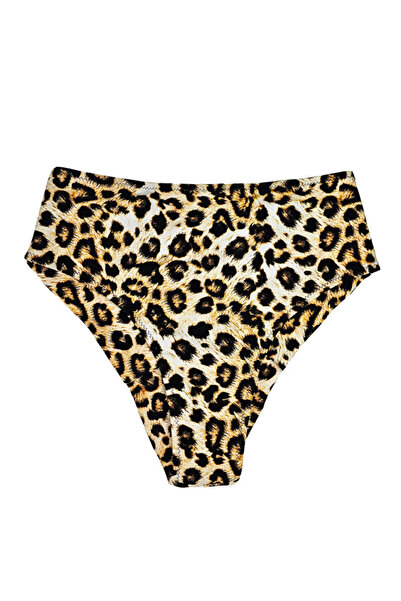 FashionForYou Women's swimsuit, Evan, high waist and classic cut, Animal print, 36