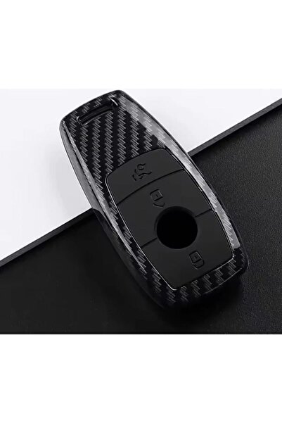idealaksesuar Mercedes Compatible Carbon Keychain Key Case Keychain W205 W213...