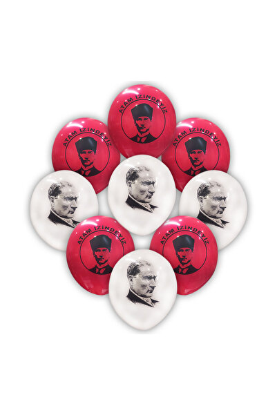 Partimarka أتاتورك مطبوع بالونات 10 قطع