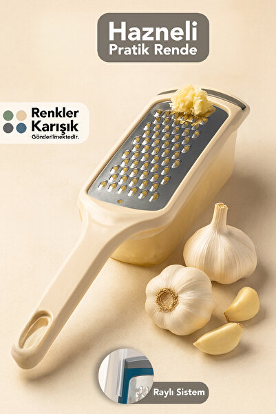 Meleni Home 1 Adet Hazneli Rende - Pratik Plastik Hazneli El Rendesi Karışık Renk