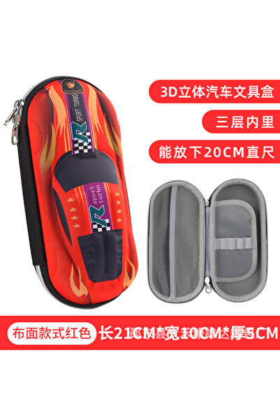 synshop Red 3D Pen Holder with Racing Car Pen Case Waterproof Large Size School Necessities Gift