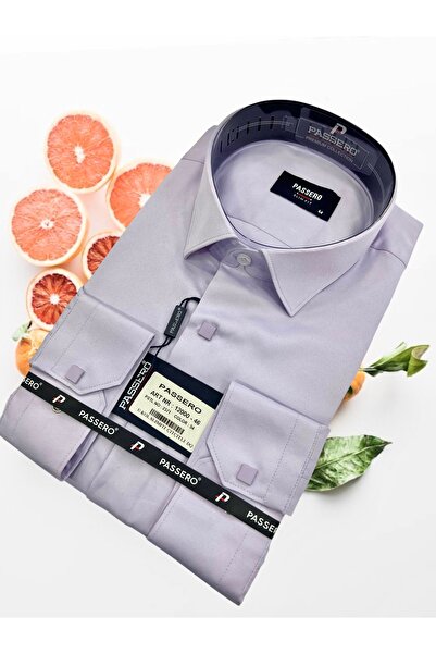 PASSERO Slim Fit Snap Fastener Σατέν πουκάμισο