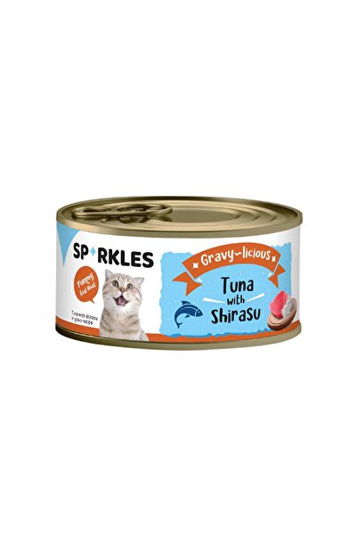 SPARKLES Cat Wet Food - Tuna & Shirasu in Broth, 80g
