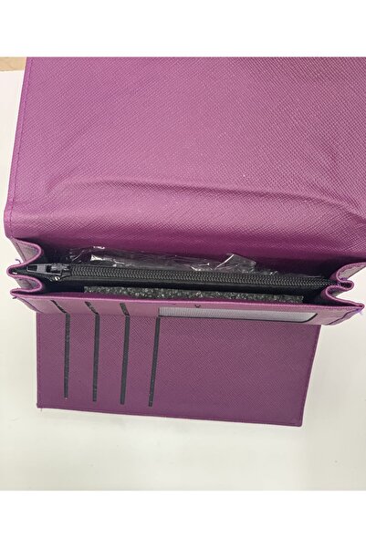 PurpleART Women's Large Horizontal Wallet with Lock Closure 10X16Cm